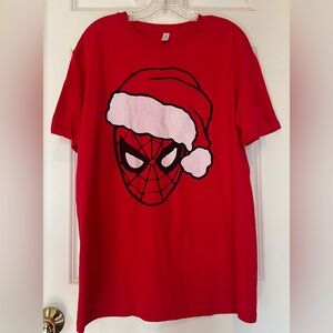 Spider-Man Santa T-Shirt, Size Large